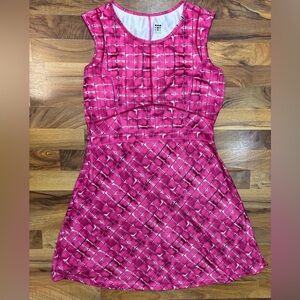 Title Nine Pink Plaid Athletic Dress Size Large Fit & Flare Activewear